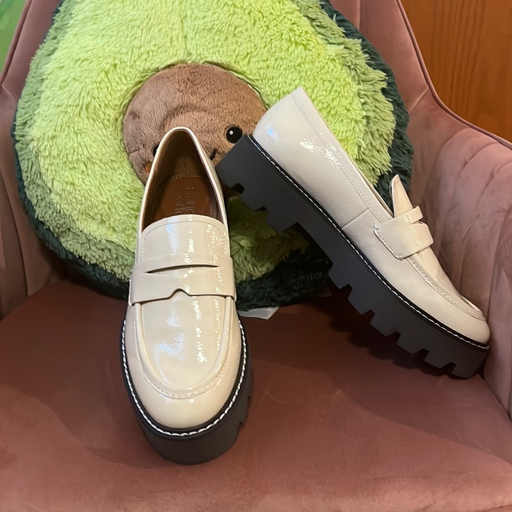 Franco Sarto Platform Cream Loafers
